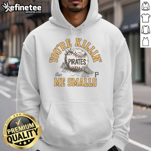 Official Sandlot X Pittsburgh Pirates You're Killin' Me Smalls hoodie featuring classic design and vibrant colors.