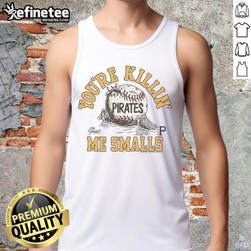 Official The Sandlot X Pittsburgh Pirates You're Killin' Me Smalls tank top featuring a fun vintage design for fans.