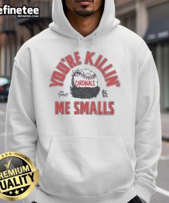 Official The Sandlot x St. Louis Cardinals You're Killin' Me Smalls hoodie featuring a vintage baseball design.