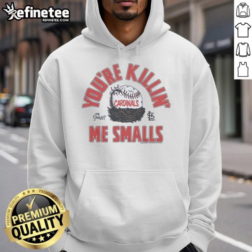 Official The Sandlot x St. Louis Cardinals You're Killin' Me Smalls hoodie featuring a vintage baseball design.