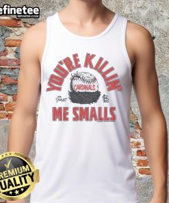 Official The Sandlot X St. Louis Cardinals You're Killin' Me Smalls tank top featuring vintage baseball design.