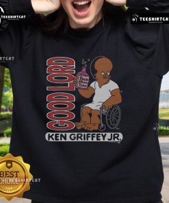 Alt Text: Official The Simpsons Ken Griffey Jr Good Lord Sweatshirt featuring vibrant graphics of Ken Griffey Jr in iconic style.