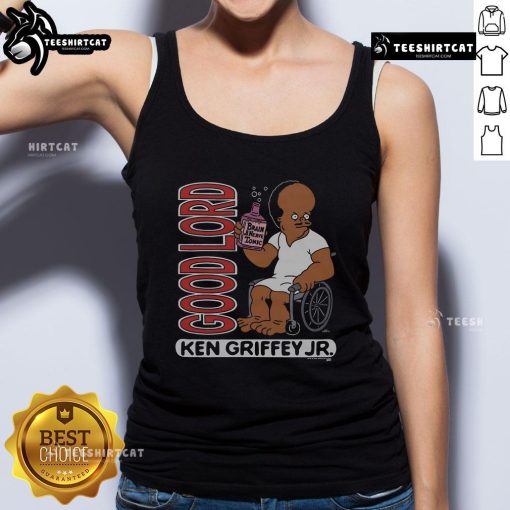 Official The Simpsons Ken Griffey Jr. Good Lord tank top featuring iconic designs and vibrant colors for fans.