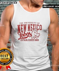 Official University of New Mexico Lobos 1889 tank top in red, showcasing school spirit and athletic style.