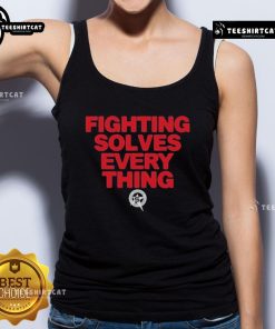 Official Tim Sylvia Fighting Solves Everything tank top featuring bold graphics and a comfortable fit for MMA fans.