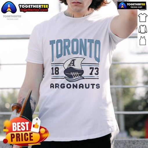Official Toronto Argonauts 1873 logo t-shirt featuring bold team colors and classic design for fans and collectors.