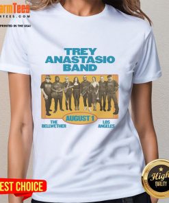 Official Trey Anastasio Band The Bellwether Los Angeles August 1 Ladies Tee featuring vibrant design and band logo.