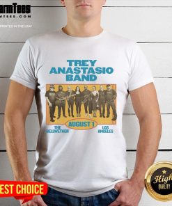 Alt Text: Official Trey Anastasio Band The Bellwether Los Angeles August 1 T-Shirt featuring vibrant design and tour details.