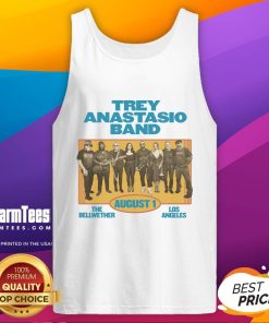 Official Trey Anastasio Band tank top from The Bellwether concert in Los Angeles, August 1, showcasing vibrant design.