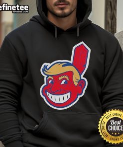 Official Trump Chief Wahoo hoodie featuring 'Make Indians Great Again' slogan, perfect for sports fans and collectors.