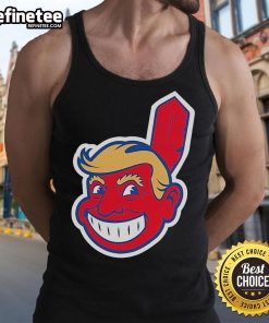 Official Trump Chief Wahoo Make Indians Great Again tank top featuring bold graphics and vibrant colors.