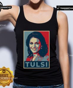 Alt Text: Official Tulsi Gabbard portrait on a stylish hope tank top, showcasing her iconic image and empowering message.