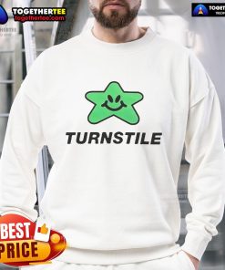 Official Turnstile Seein Stars Sweatshirt featuring bold graphics and a comfortable fit, perfect for fans and casual wear.