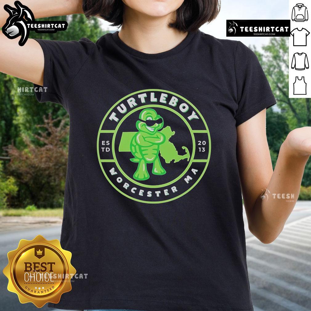 Official Turtleboy 2013 Worcester Estd 2013 Ladies Tee Official Turtleboy 2013 Worcester ESTD 2013 Ladies Tee featuring a stylish design and vibrant colors for fans.
