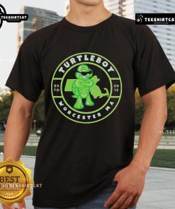 Alt Text: Official Turtleboy 2013 Worcester T-Shirt, established 2013, showcasing a vibrant design and local pride.