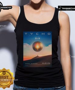 Alt Text: Official Tycho concert poster tank top for the August 29, 2025 event at The Midway, San Francisco, CA.