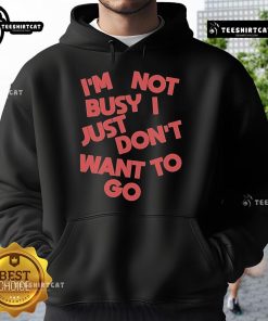Alt Text: Official Tyler Spangler 'I'm Not Busy, I Just Don't Want To Go' hoodie in vibrant colors, showcasing unique graphic design.