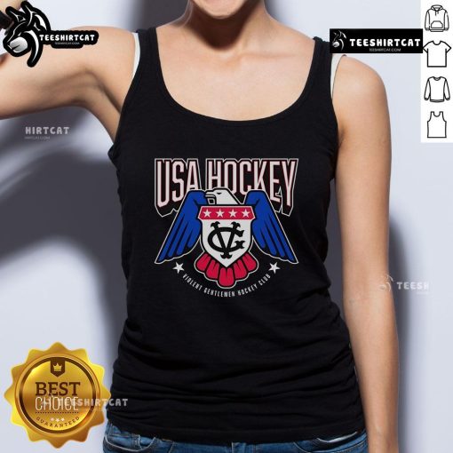 Official USA Hockey logo tank top featuring a bold design, perfect for fans and athletes supporting Team USA.
