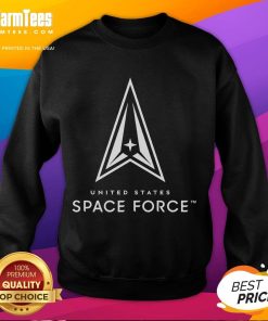 Alt Text: Official USSF United States Space Force 'Always Above' sweatshirt featuring logo and stylish design for space enthusiasts.