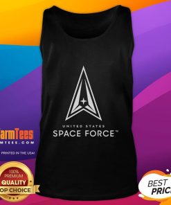 Official USSF United States Space Force Always Above tank top featuring bold graphics and a stylish design for space enthusiasts.