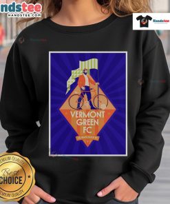 Official Vermont Green FC vs Black Rock FC July 5, 2025 poster sweatshirt featuring team logos and match details.