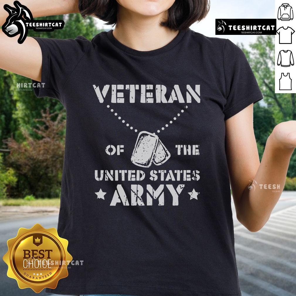 Official Veteran Of This United States Army Ladies Tee Official Veteran of the United States Army ladies tee featuring patriotic design and comfortable fit for women.
