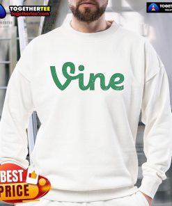 Official Vine Logo Sweatshirt featuring a bold green logo on a stylish black background, perfect for casual wear.
