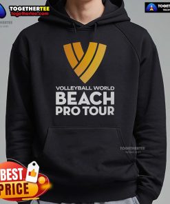 Official Volleyball World Beach Pro Tour Hoodie featuring a stylish design perfect for fans and athletes alike.