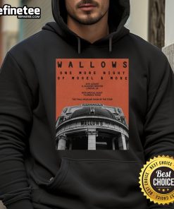 Official Wallows August 20, 2025, O2 Academy Brixton London UK poster on a hoodie showcasing the band's vibrant design.