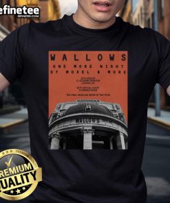 Alt Text: Official Wallows poster and T-shirt for August 20, 2025 concert at O2 Academy Brixton, London, UK.