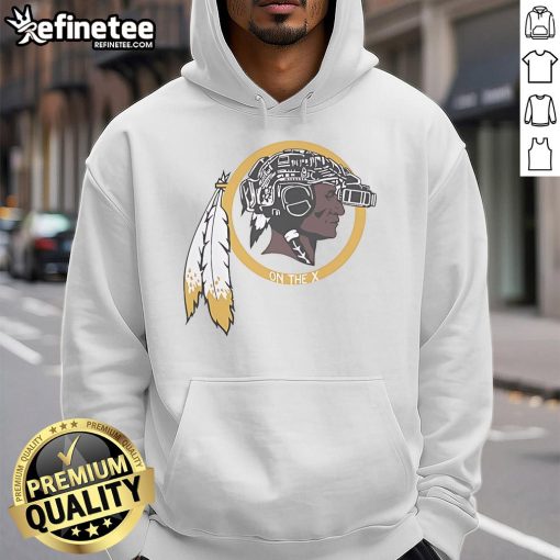 Official Washington Commanders Redskins X Mascot Hoodie featuring vibrant colors and logo, perfect for fans.