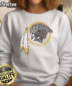 Official Washington Commanders Redskins On The X mascot sweatshirt featuring vibrant team colors and logo.