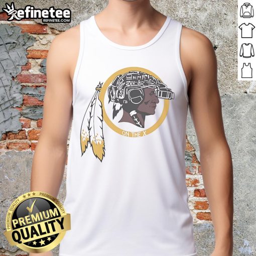 Alt Text: Official Washington Commanders Redskins mascot tank top featuring vibrant designs and team colors for fans.