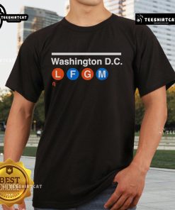 Alt Text: Official Washington D.C. Lfgm T-Shirt featuring bold graphic design and vibrant colors, perfect for fans.