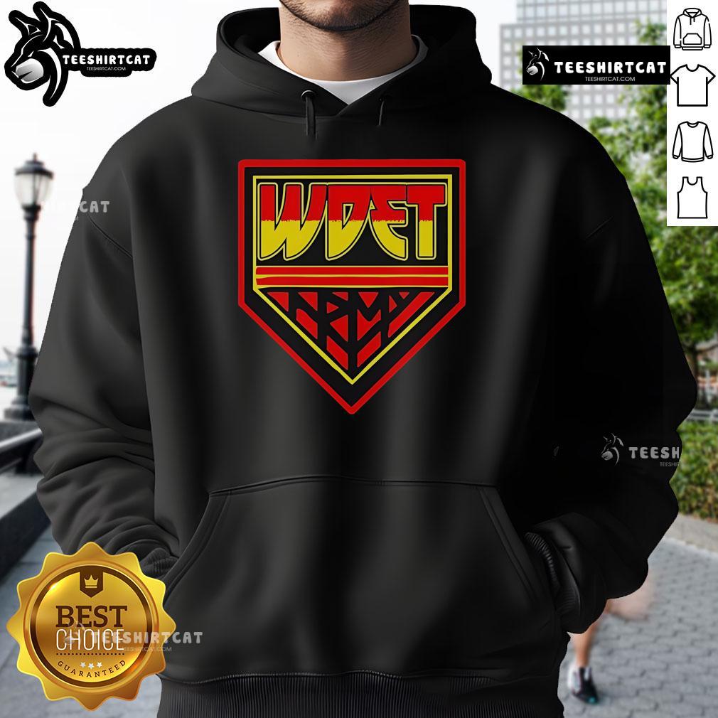 Official Wdet Army Hoodie Official WDET Army Hoodie featuring a stylish design, perfect for fans of WDET and comfortable casual wear.