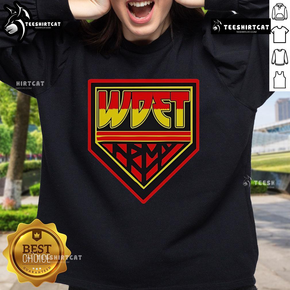 Official Wdet Army Sweatshirt Official WDET Army Sweatshirt in black, featuring logo and comfortable fit, perfect for casual wear and fan apparel.
