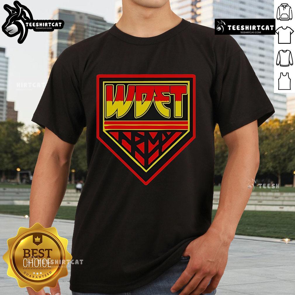 Official Wdet Army T Shirt Official WDET Army T-Shirt featuring a bold logo on a stylish design, perfect for fans and supporters of WDET.