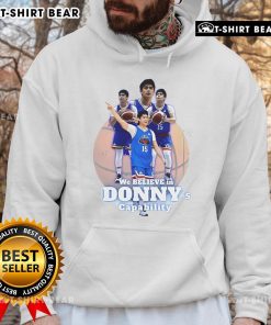 Alt Text: Official We Believe In Donny's Capability Hoodie in black, featuring bold text design, perfect for fans of Donny.