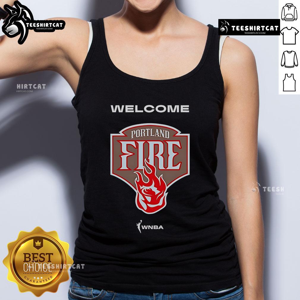 Official Welcome The Portland Fire Wnba Tank Top Official Welcome Portland Fire WNBA Tank Top featuring team colors and logo, perfect for fans and support at games.