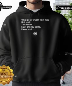 Official What Do You Want From Me Hoodie displayed on a mannequin, featuring a stylish design in black and white.