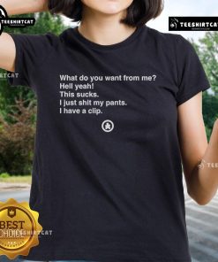 Alt Text: Official What Do You Want From Me Ladies Tee featuring stylish design and comfortable fit for casual wear.