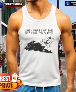 Official When Parts of The Sky Begin to Glitch Tank Top featuring a vibrant glitch art design and modern fit.