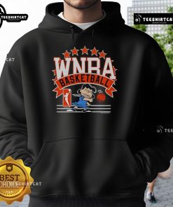 Official WNBA Basketball Lucy Van Pelt Hoodie featuring vibrant colors and playful design for fans and players.