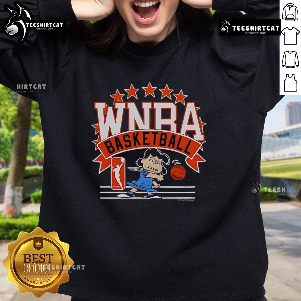 Official Wnba Basketball Lucy Van Pelt Sweatshirt Alt Text: Official WNBA Basketball Lucy Van Pelt Sweatshirt in vibrant colors, perfect for fans and casual wear.
