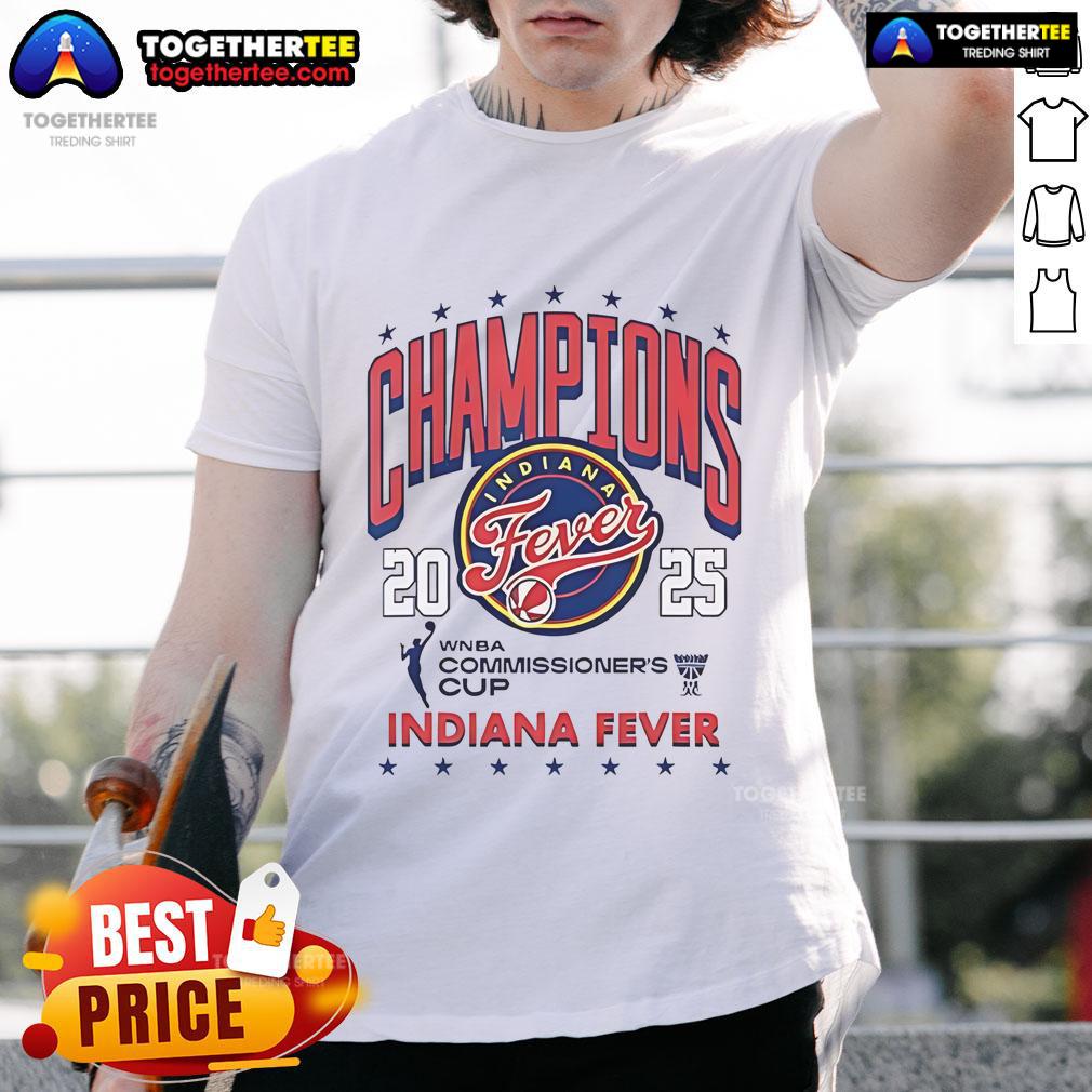 Official Wnba Commissioner'S Cup 2025 Champion Indiana Fever T Shirt Official WNBA Commissioners Cup 2025 Champion Indiana Fever T-Shirt featuring team logo and vibrant colors.
