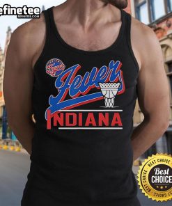 Official WNBA Commissioner's Cup 2025 Raise Indiana Fever tank top featuring team colors and logo, perfect for fans.