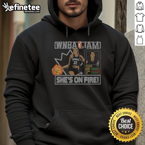Official WNBA Jam Aces Aja Wilson hoodie featuring team colors and logo, perfect for fans and stylish sportswear.