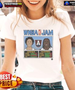 Official WNBA Jam Dream Griner and Howard ladies tee featuring vibrant graphics and a stylish design for basketball fans.