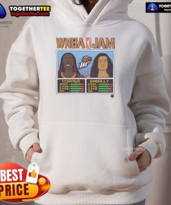 Official WNBA Jam hoodie featuring Mercury, Copper, and Sabally design, perfect for fans and stylish comfort.