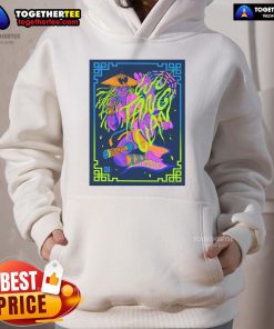 Official Wu-Tang Denver CO 4th July 2025 tour poster hoodie featuring iconic logo and vibrant design.